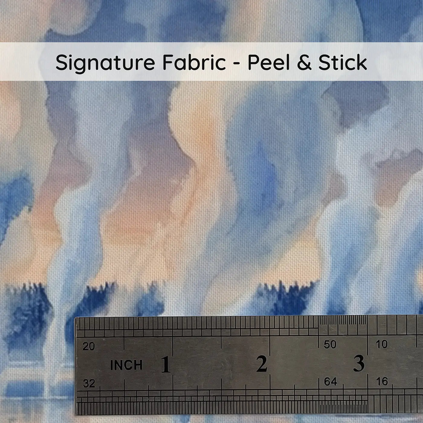 Fabric texture close-up of Frost Smoke Winter Lake Dawn Wallpaper Mural by Whimsy Tots
