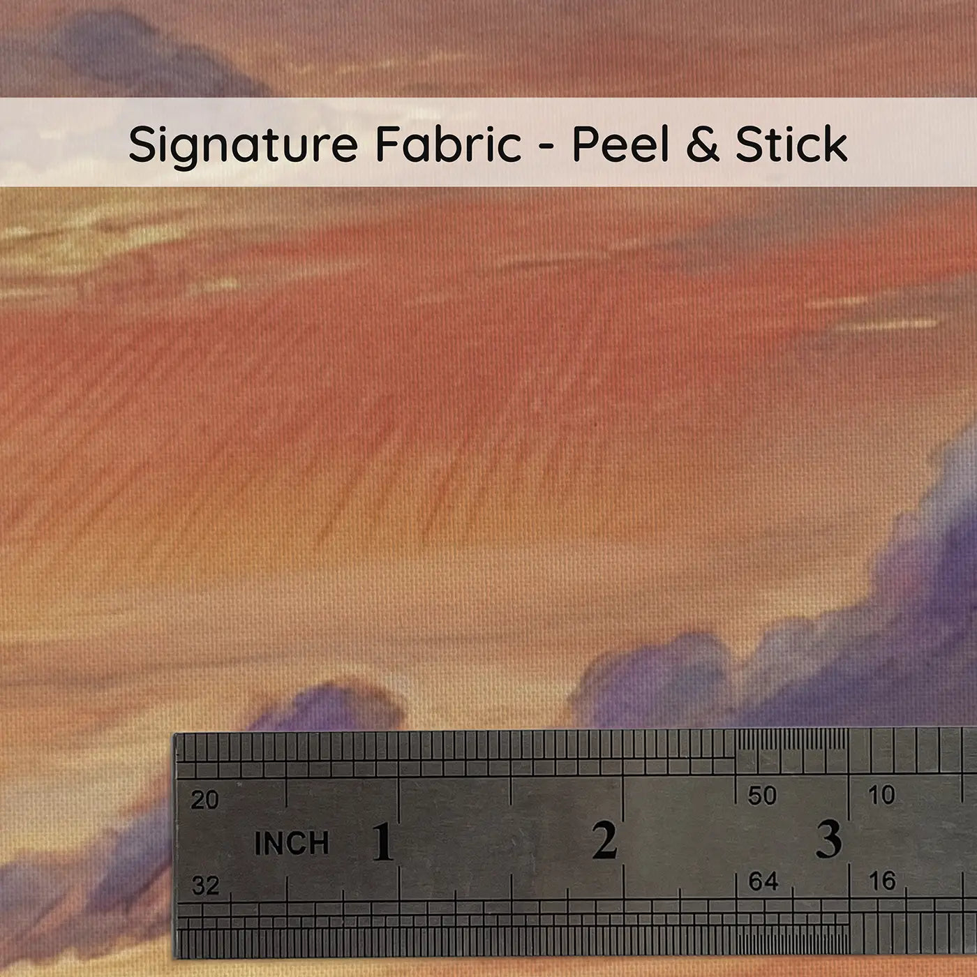 Fabric texture close-up of Volcanic Sunset Panorama Wallpaper Mural by Whimsy Tots