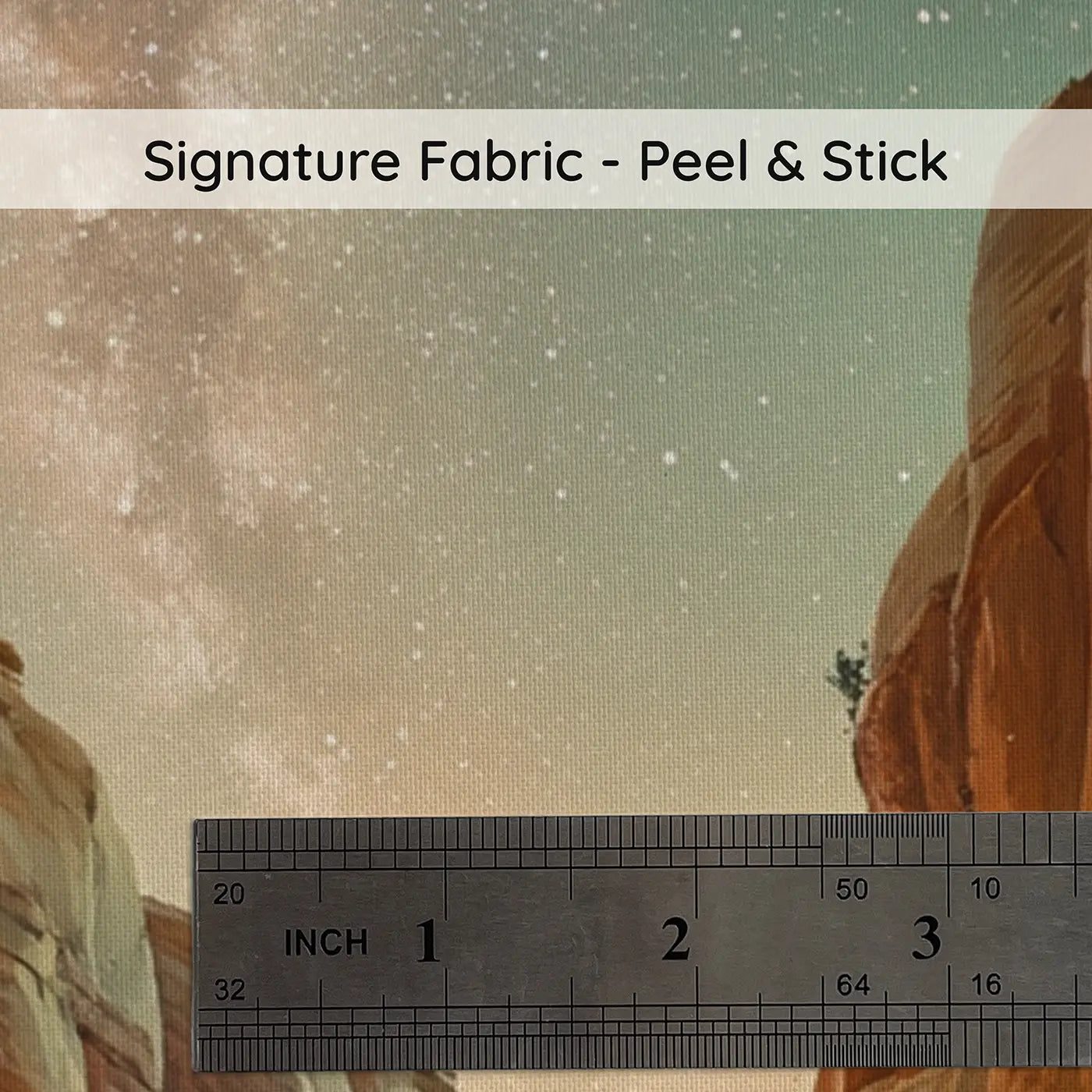 Fabric texture close-up of Canyon Floor Stargazing Wallpaper Mural by Whimsy Tots