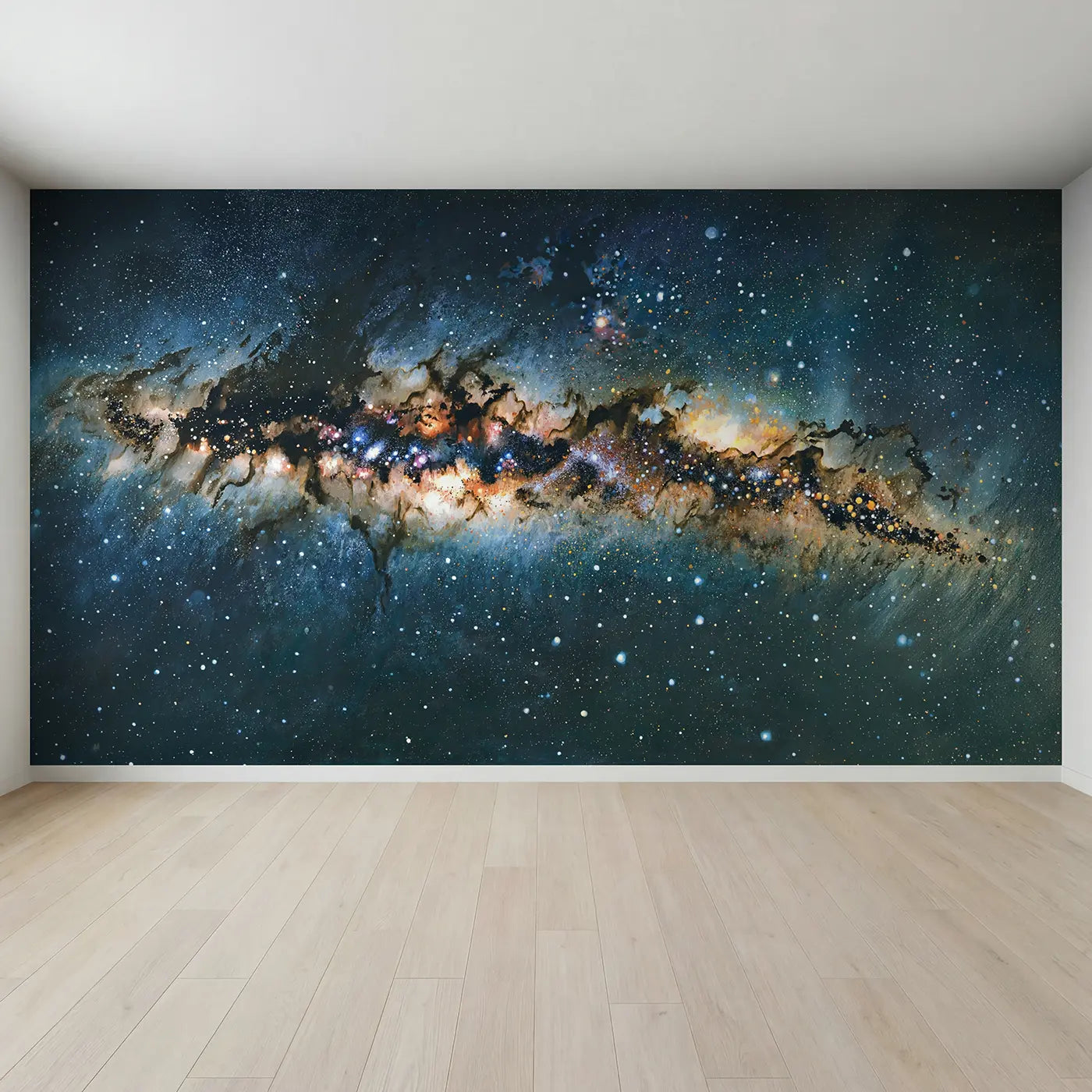 Full view of Cosmic Dust Lane Milky Way Wallpaper Mural by Whimsy Tots