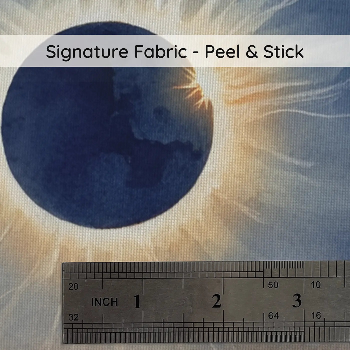 Fabric texture close-up of Solar Eclipse Panorama Wallpaper Mural by Whimsy Tots