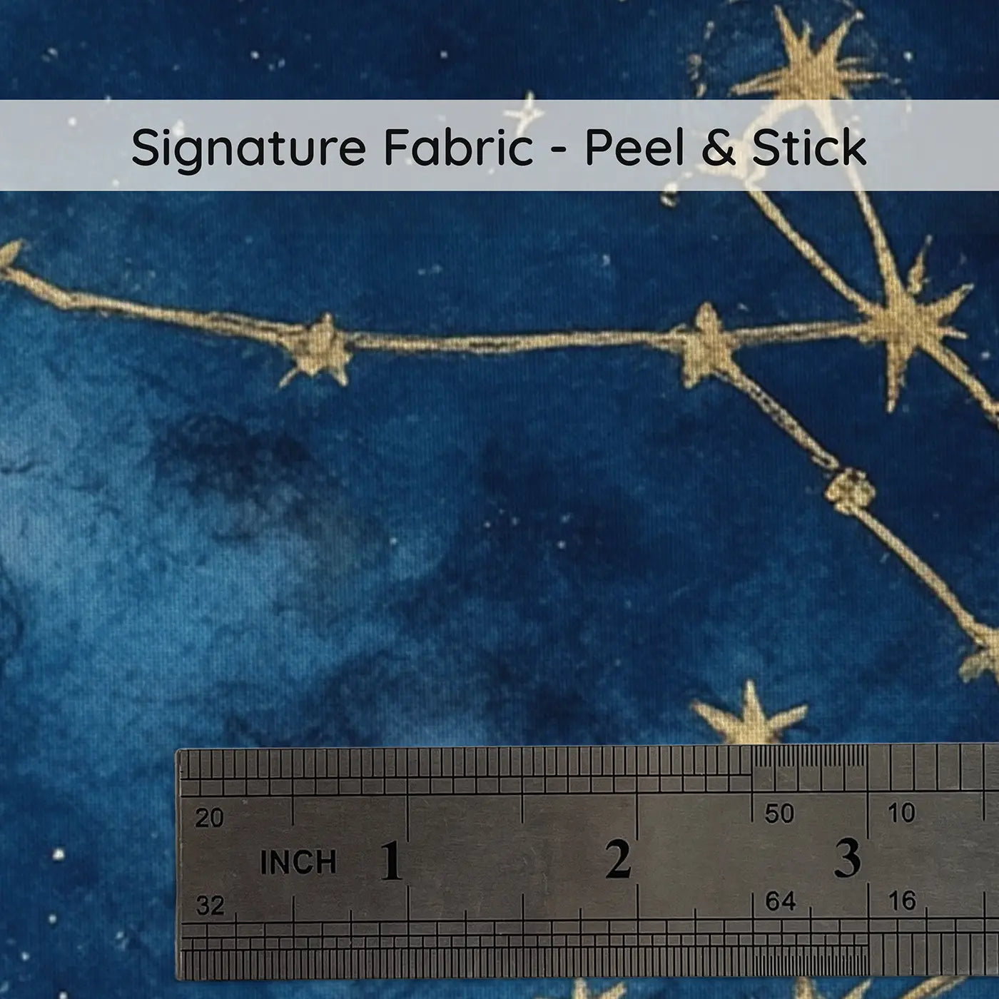Fabric texture close-up of Zodiac Star Map Wallpaper Mural by Whimsy Tots