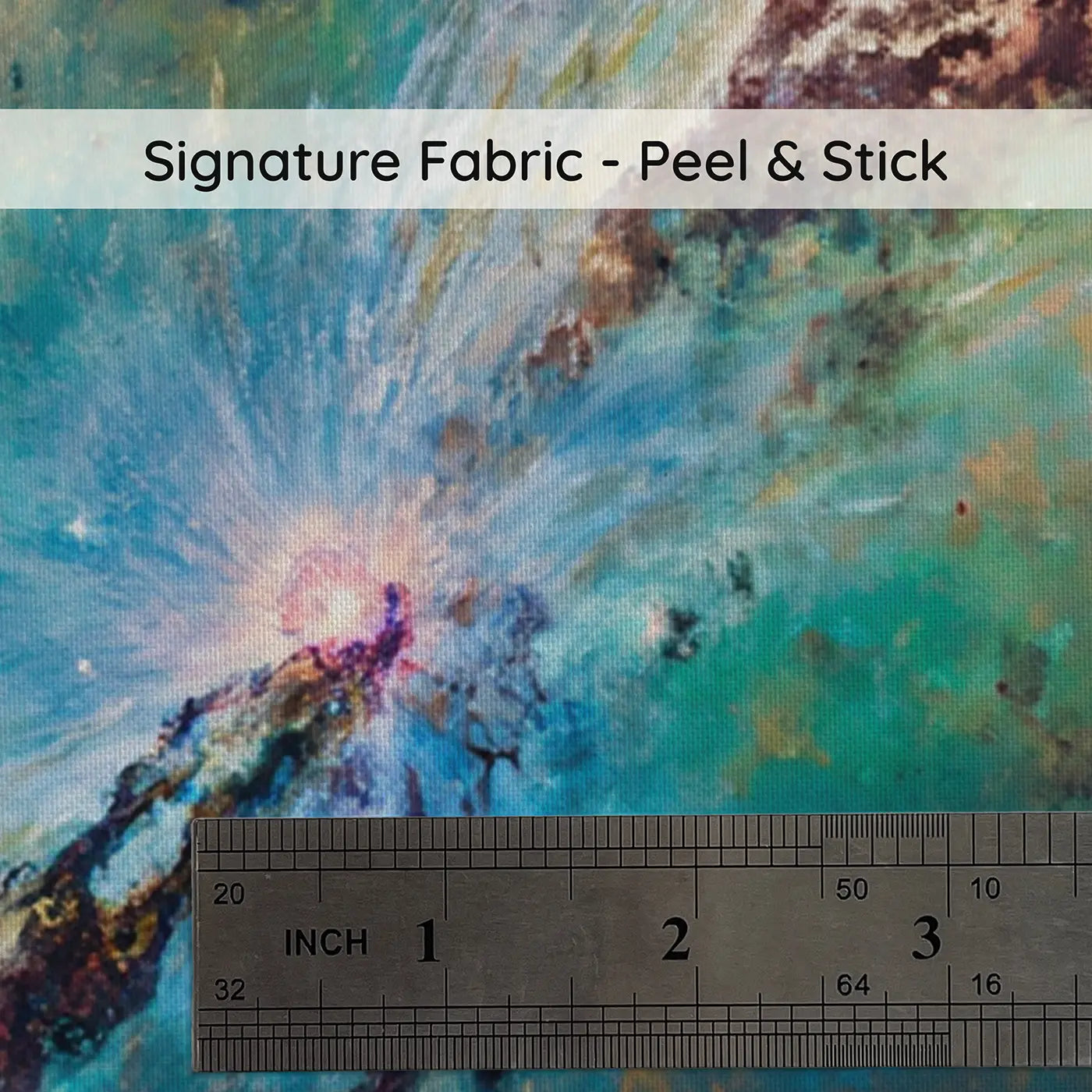 Fabric texture close-up of Supernova Remnant Cosmic Glow Wallpaper Mural by Whimsy Tots