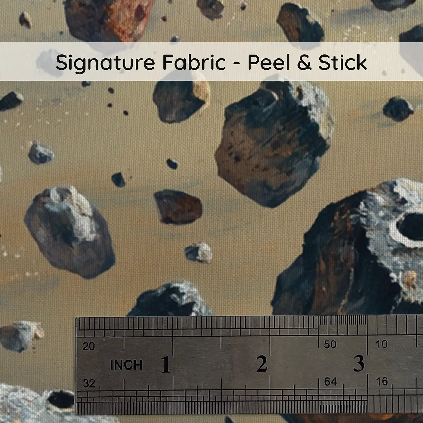 Fabric texture close-up of Asteroid Belt Between Planets Wallpaper Mural by Whimsy Tots