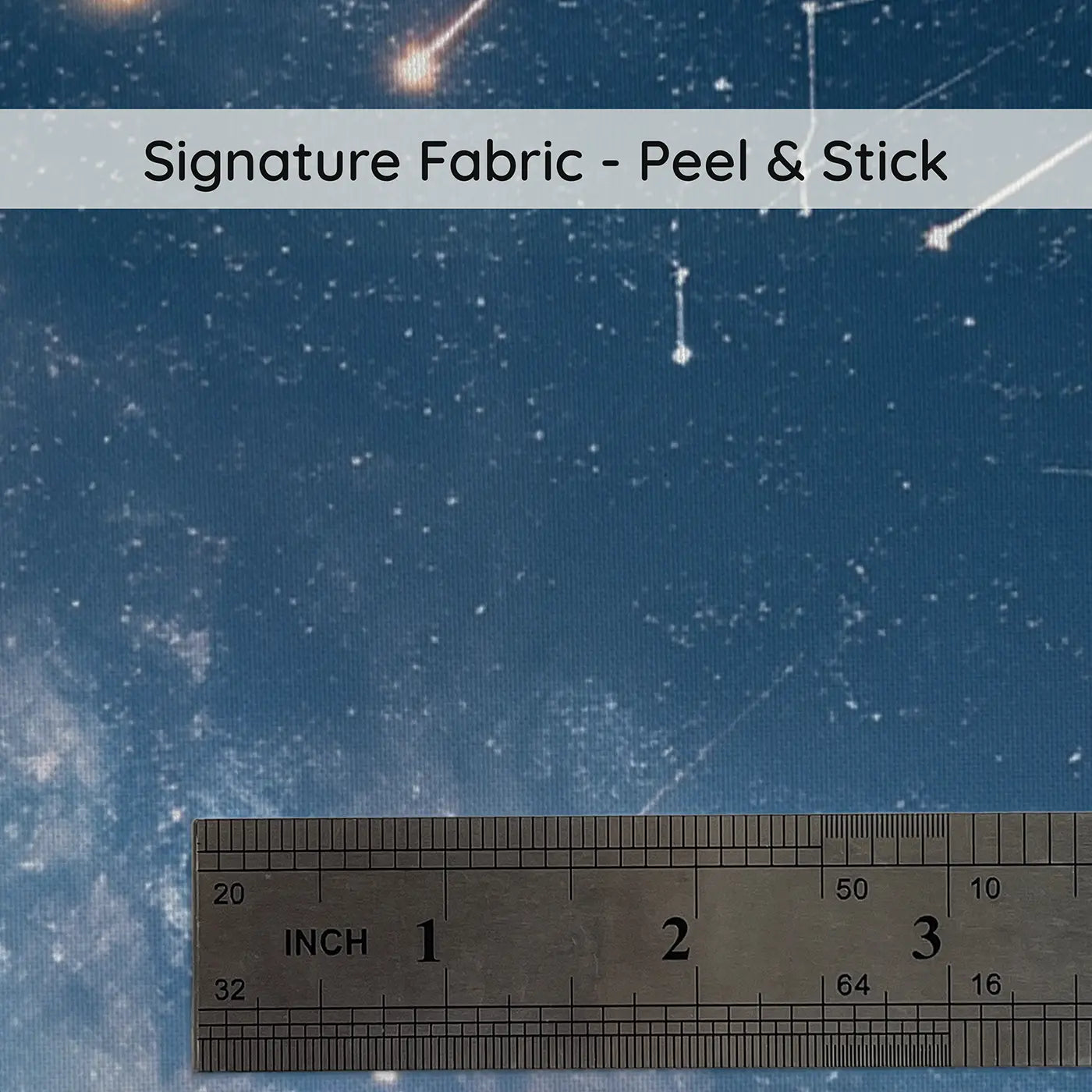 Fabric texture close-up of Night Sky Shooting Star Trails Wallpaper Mural by Whimsy Tots