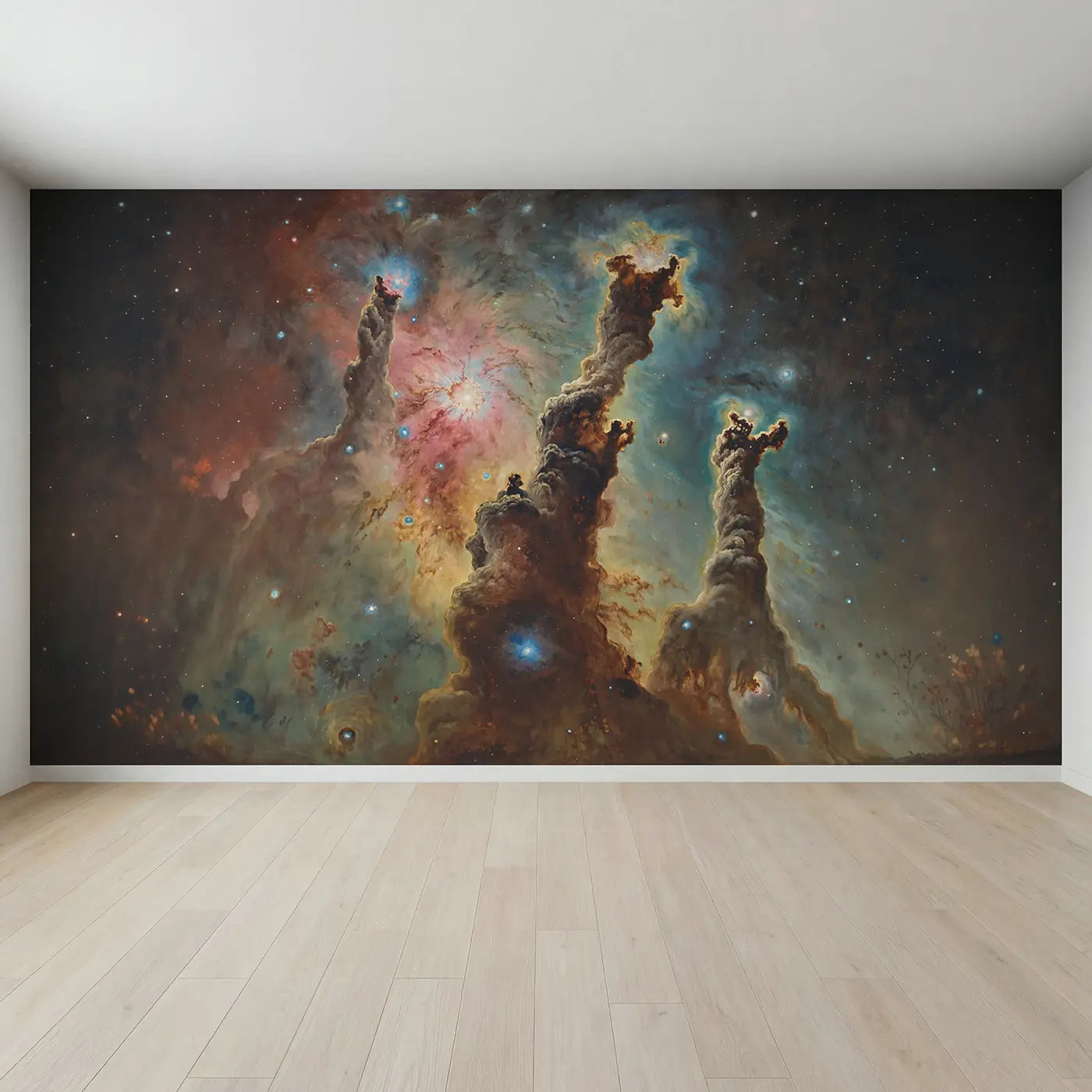Full view of Stellar Nursery Nebula Wallpaper Mural by Whimsy Tots