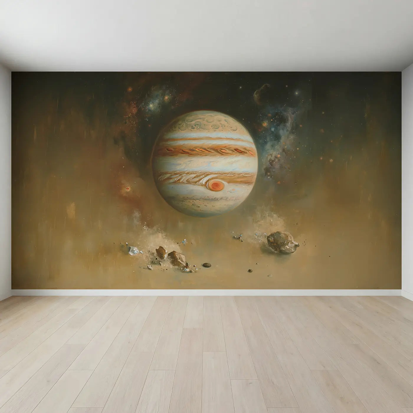 Full view of Jupiter Great Red Spot Wallpaper Mural by Whimsy Tots