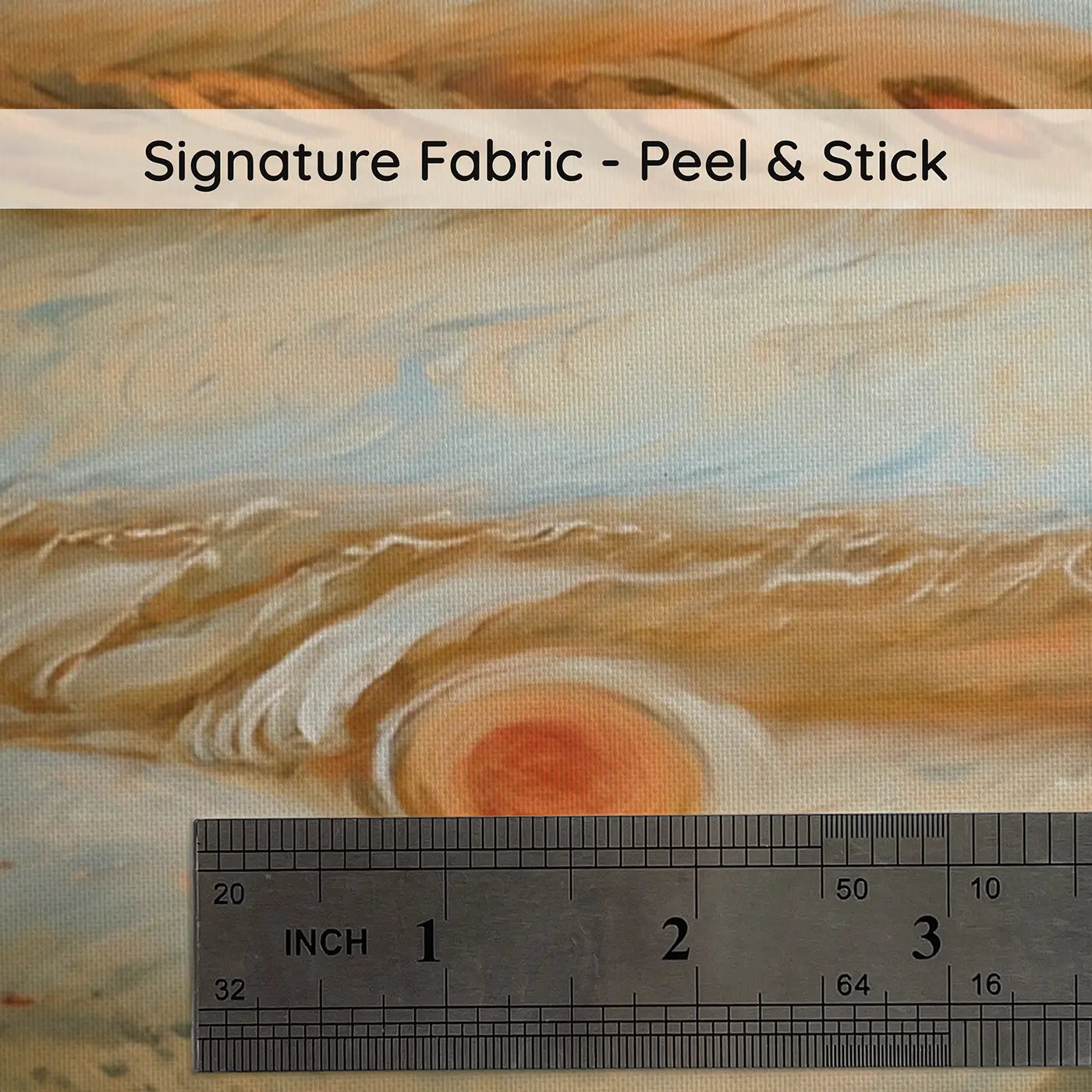 Fabric texture close-up of Jupiter Great Red Spot Wallpaper Mural by Whimsy Tots