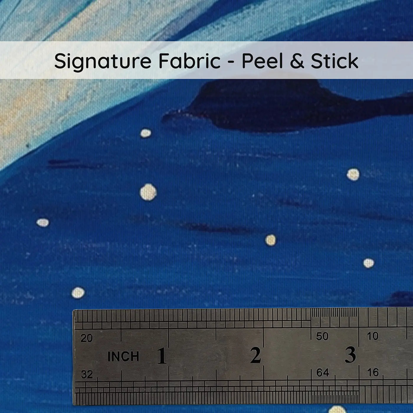 Fabric texture close-up of Night Sky Comet Trail Wallpaper Mural by Whimsy Tots