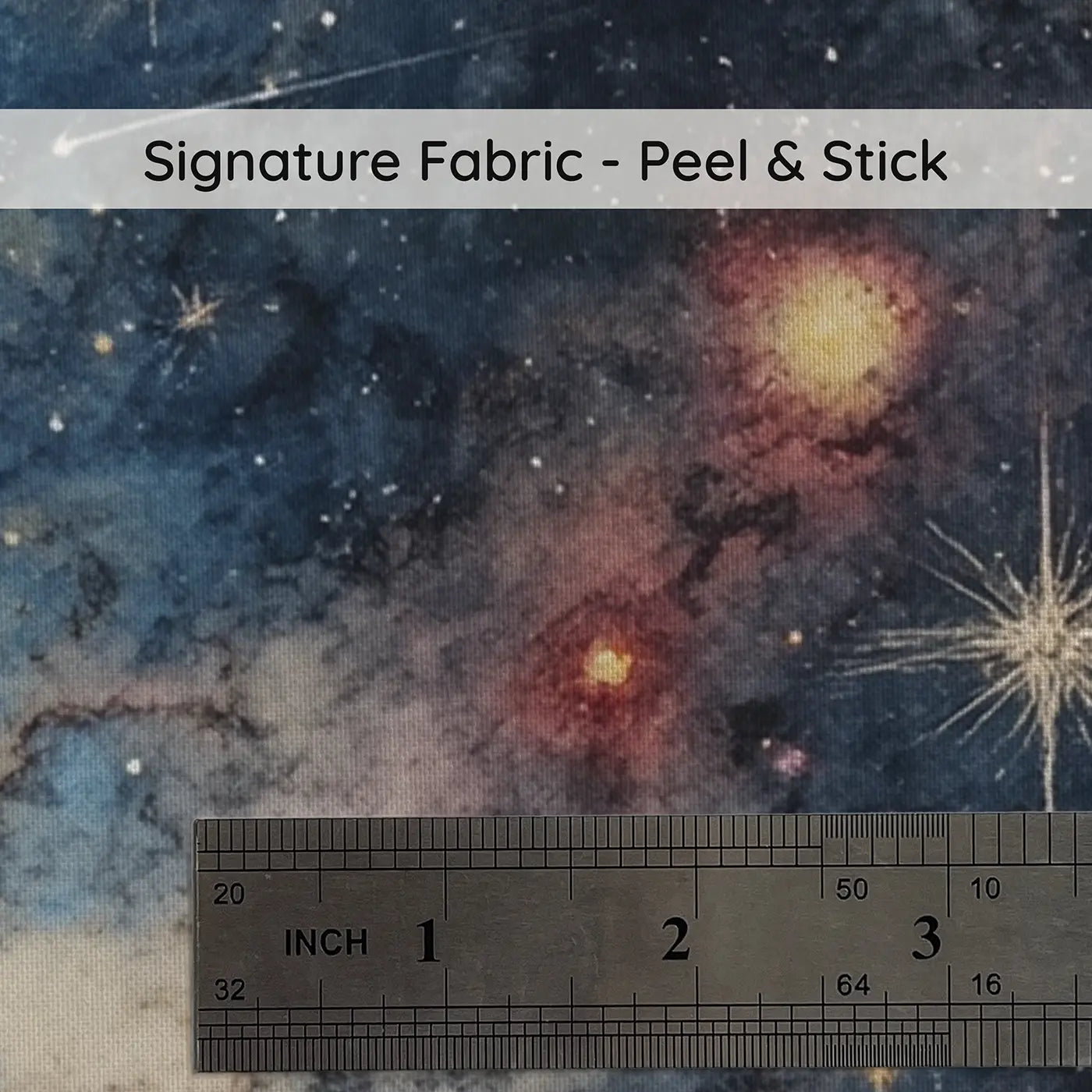 Fabric texture close-up of Stellar Nursery Star Field Wallpaper Mural by Whimsy Tots
