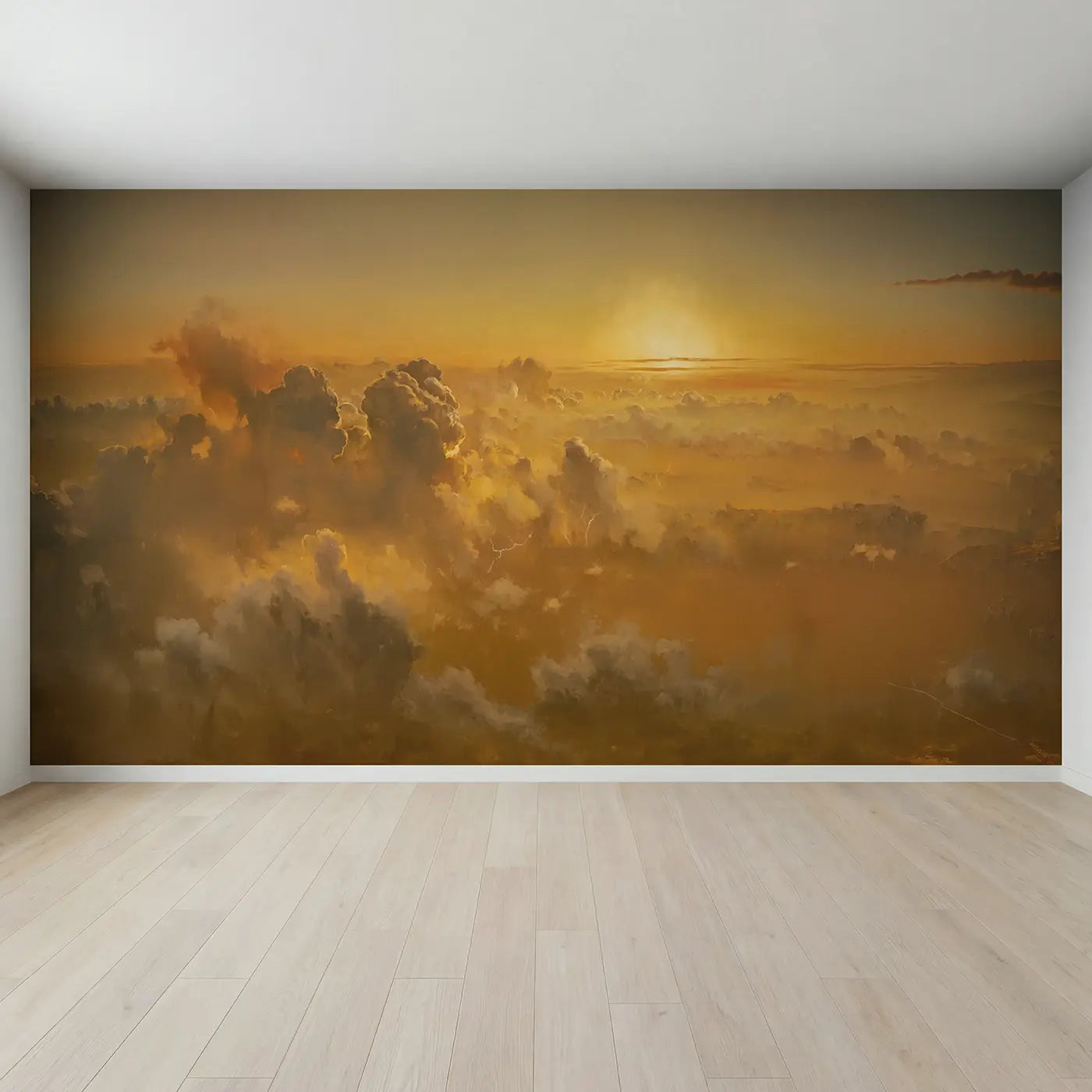 Full view of Venus Cloud Top Sunset Wallpaper Mural by Whimsy Tots