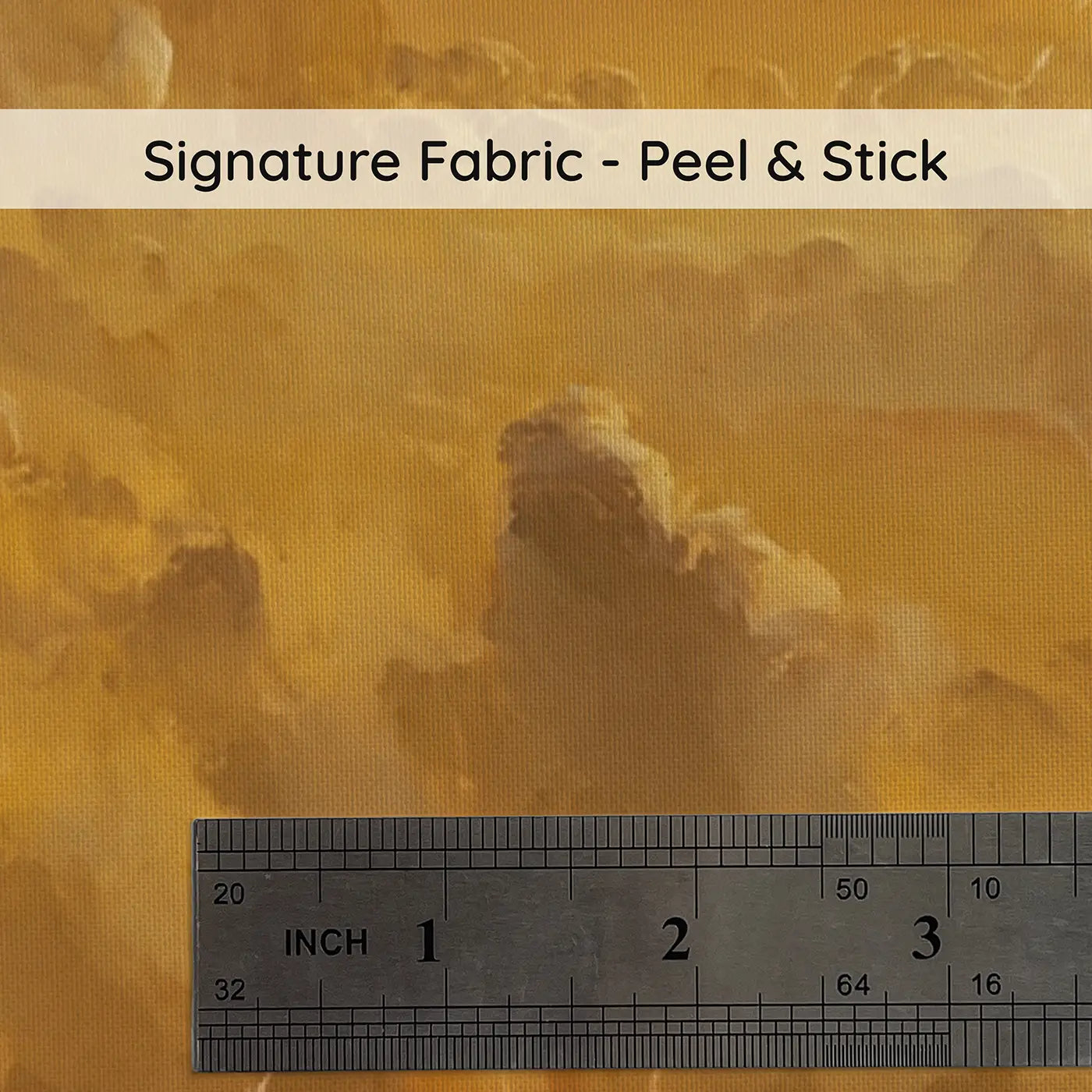Fabric texture close-up of Venus Cloud Top Sunset Wallpaper Mural by Whimsy Tots