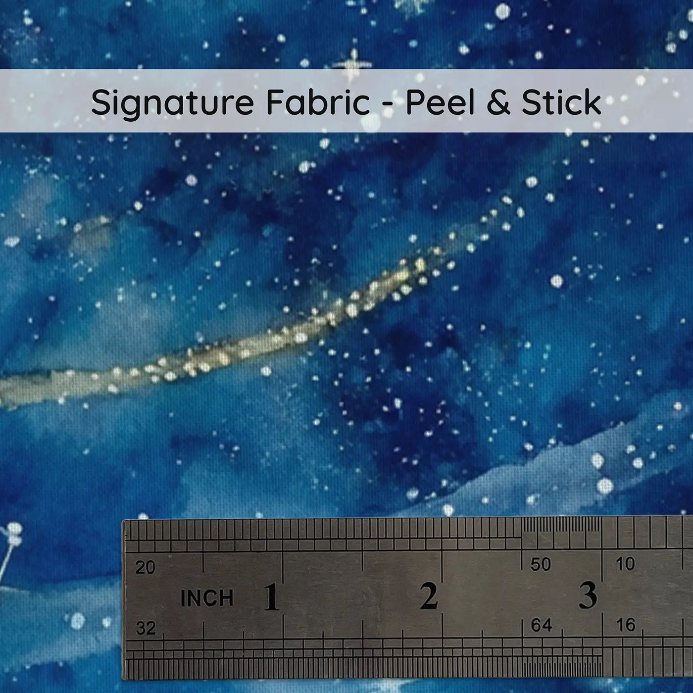 Fabric texture close-up of Starfield Planet Path Wallpaper Mural by Whimsy Tots