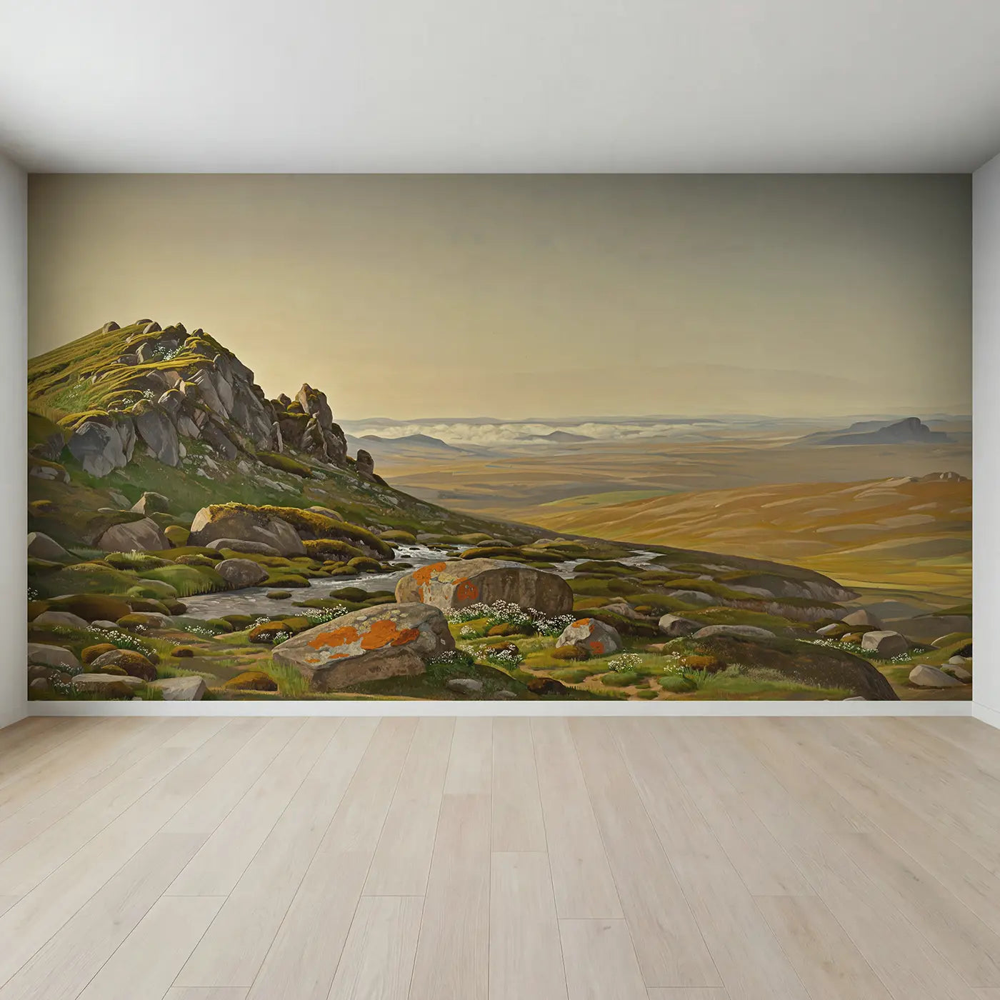 Full view of Mountain Pass Road Above Wallpaper Mural by Whimsy Tots