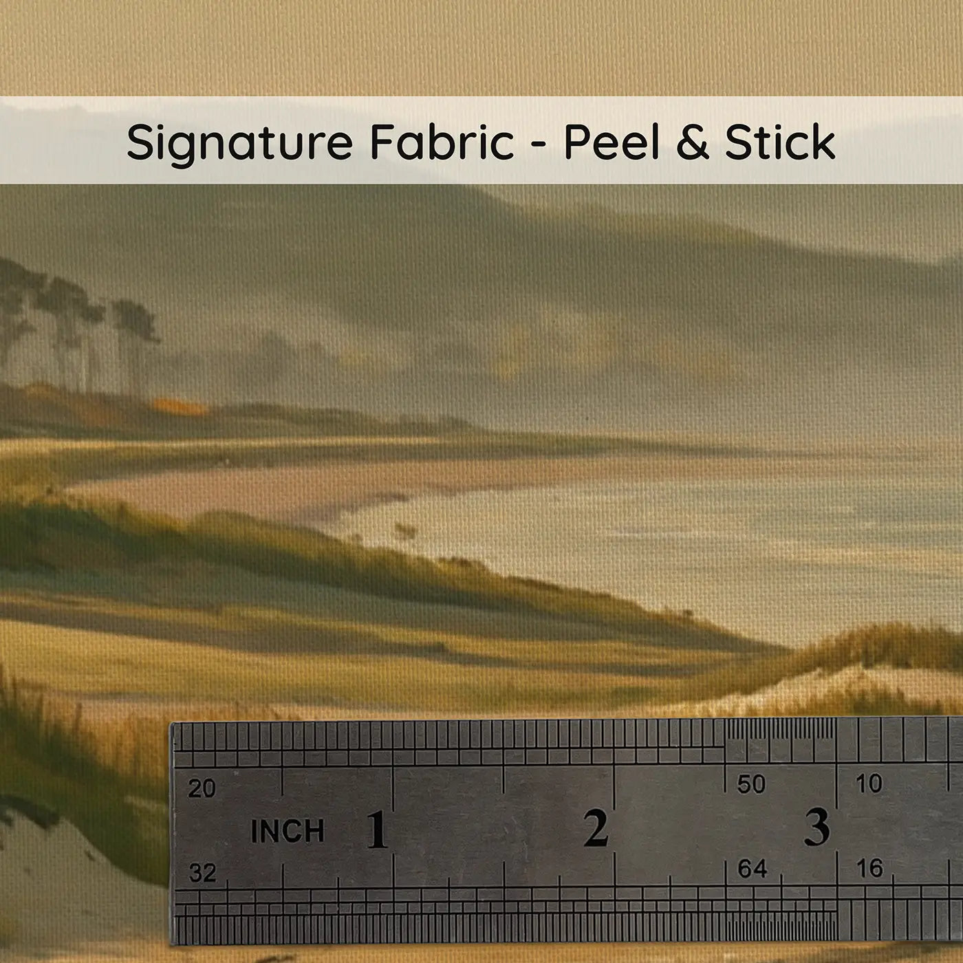 Fabric texture close-up of Beach Dunes Sea Grass Wallpaper Mural by Whimsy Tots