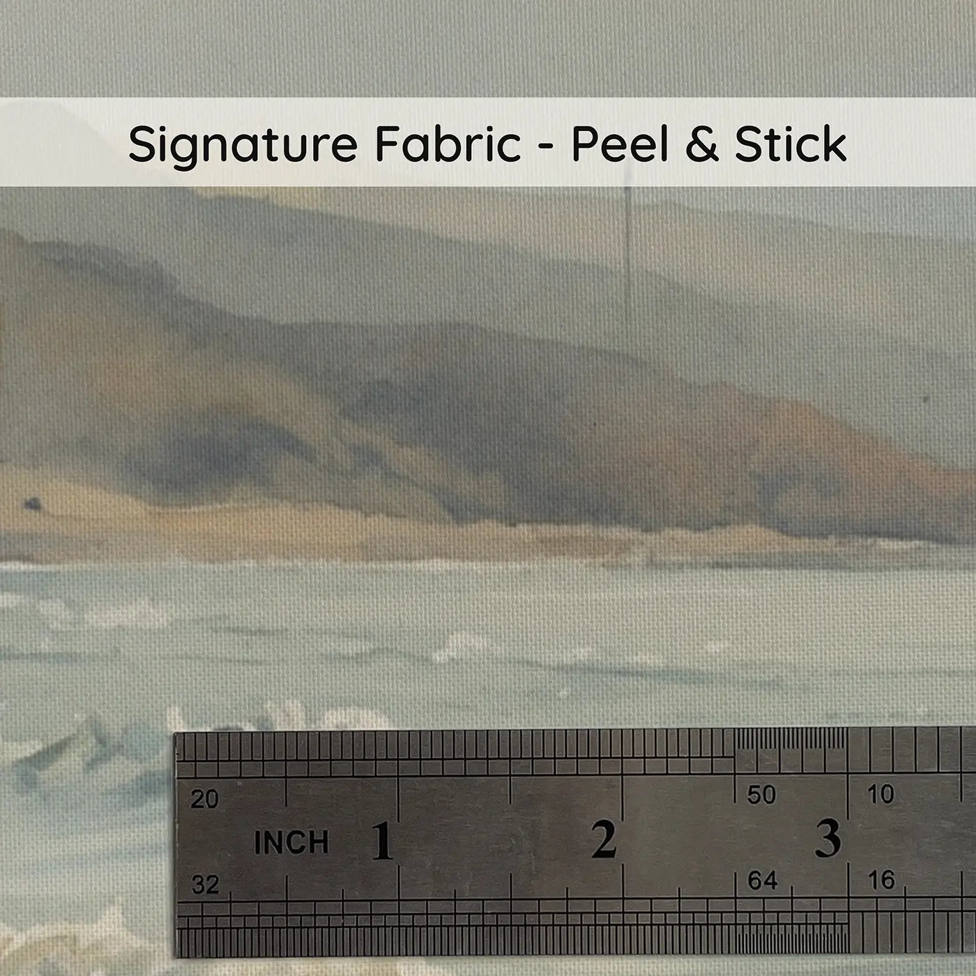 Fabric texture close-up of Seagull Perched Weathered Dock Wallpaper Mural by Whimsy Tots