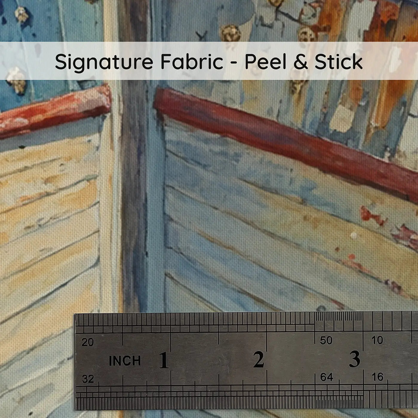 Fabric texture close-up of Fishing Boat Hull Close Up Wallpaper Mural by Whimsy Tots