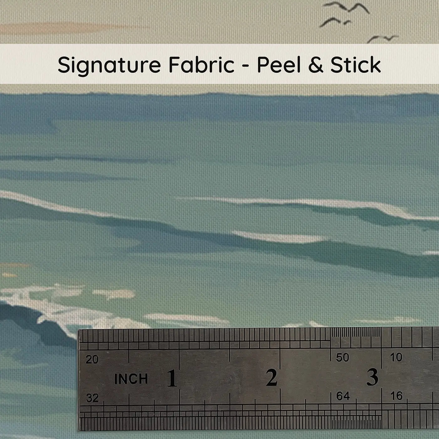 Fabric texture close-up of Calm Open Ocean Wallpaper Mural by Whimsy Tots