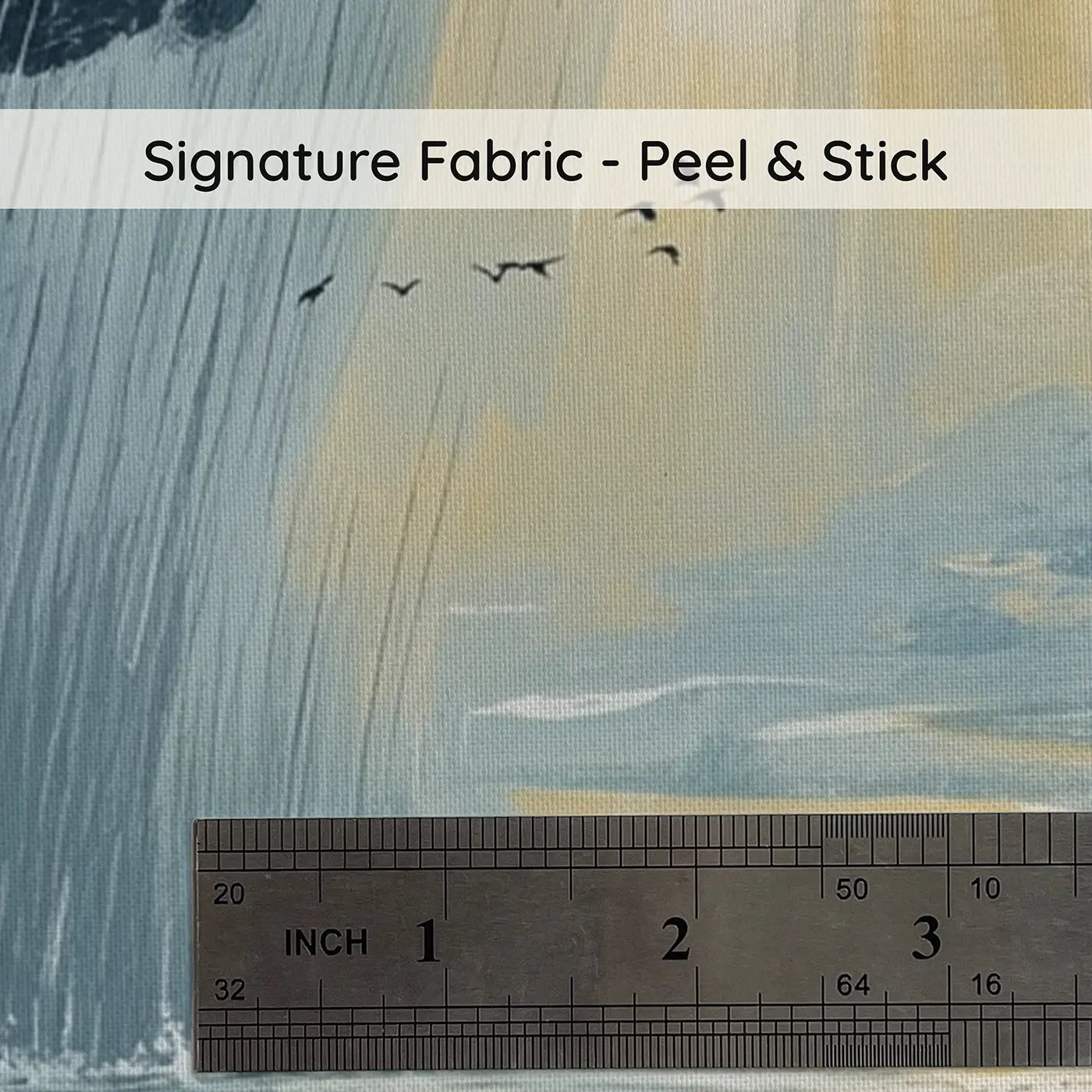 Fabric texture close-up of Ocean Storm Passing Wallpaper Mural by Whimsy Tots