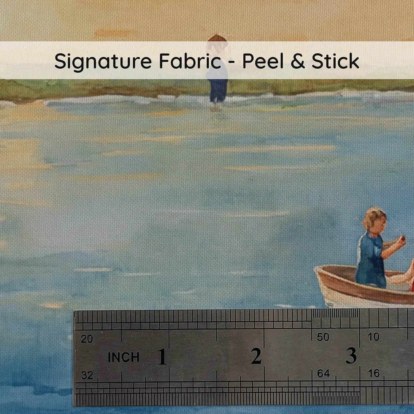 Fabric texture close-up of Whale Watching Boat Whale Wallpaper Mural by Whimsy Tots