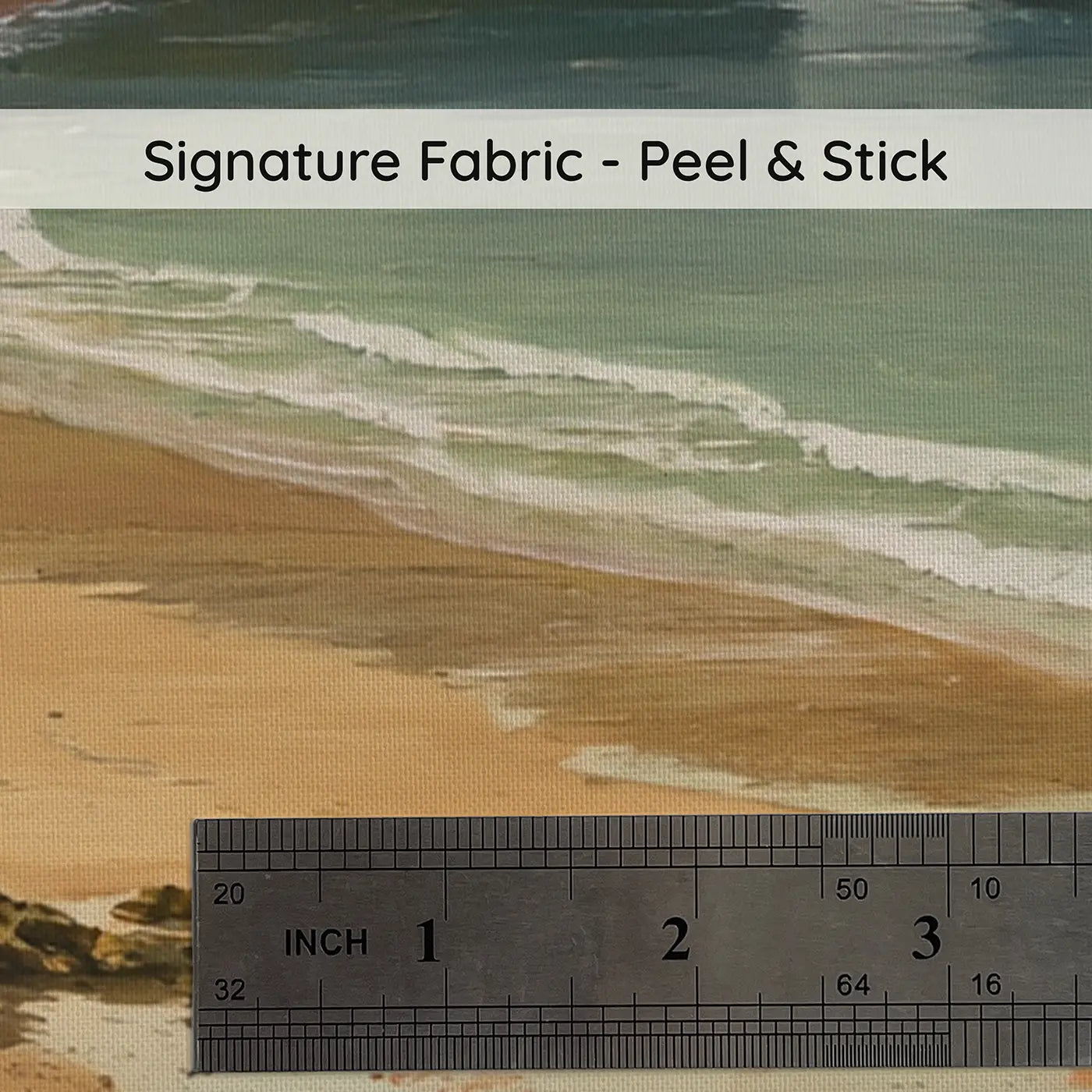Fabric texture close-up of Beach Rock Arch Cove Wallpaper Mural by Whimsy Tots
