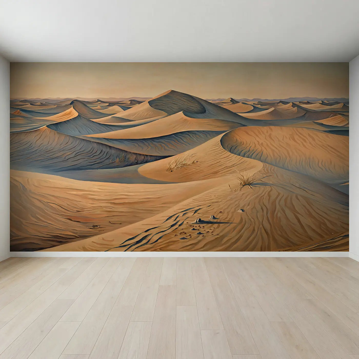 Full view of Windswept Desert Dune Ridge Wallpaper Mural by Whimsy Tots