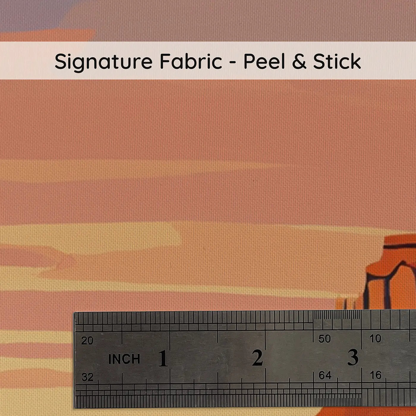 Fabric texture close-up of Monument Valley Sunset Wallpaper Mural by Whimsy Tots