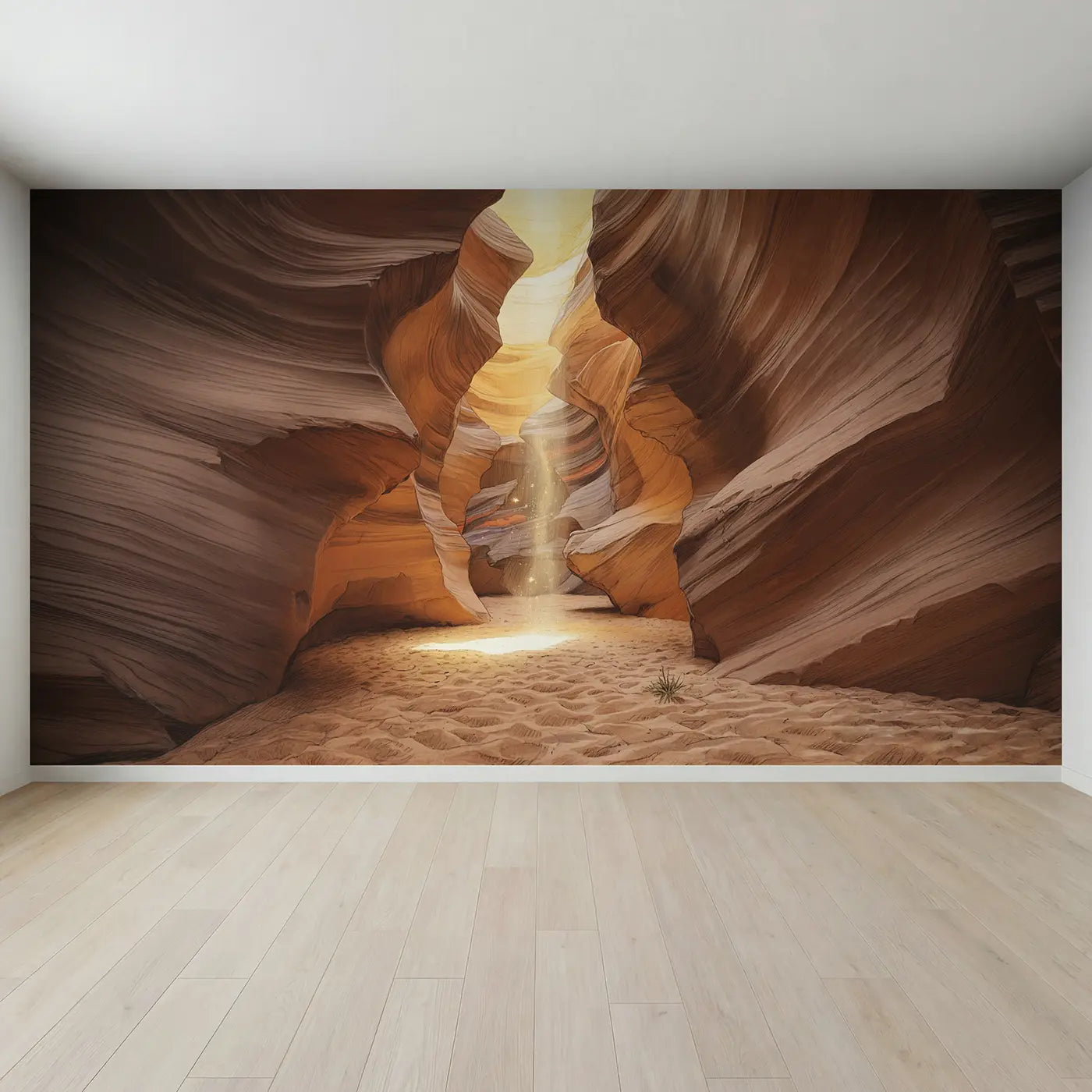 Full view of Sunbeam Slot Canyon Wallpaper Mural by Whimsy Tots