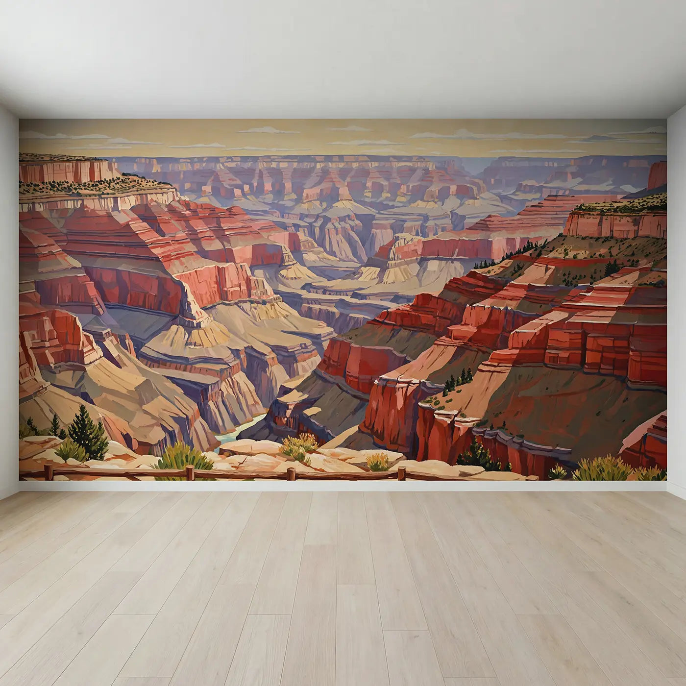 Full view of Grand Canyon Layers Panorama Wallpaper Mural by Whimsy Tots