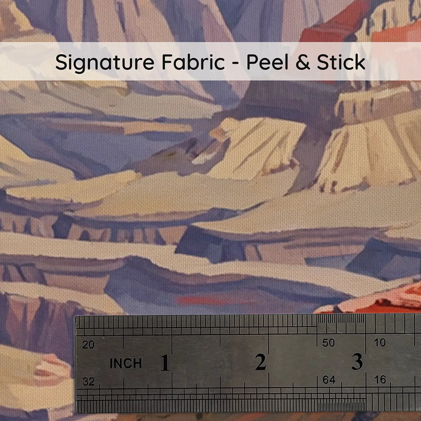 Fabric texture close-up of Grand Canyon Layers Panorama Wallpaper Mural by Whimsy Tots