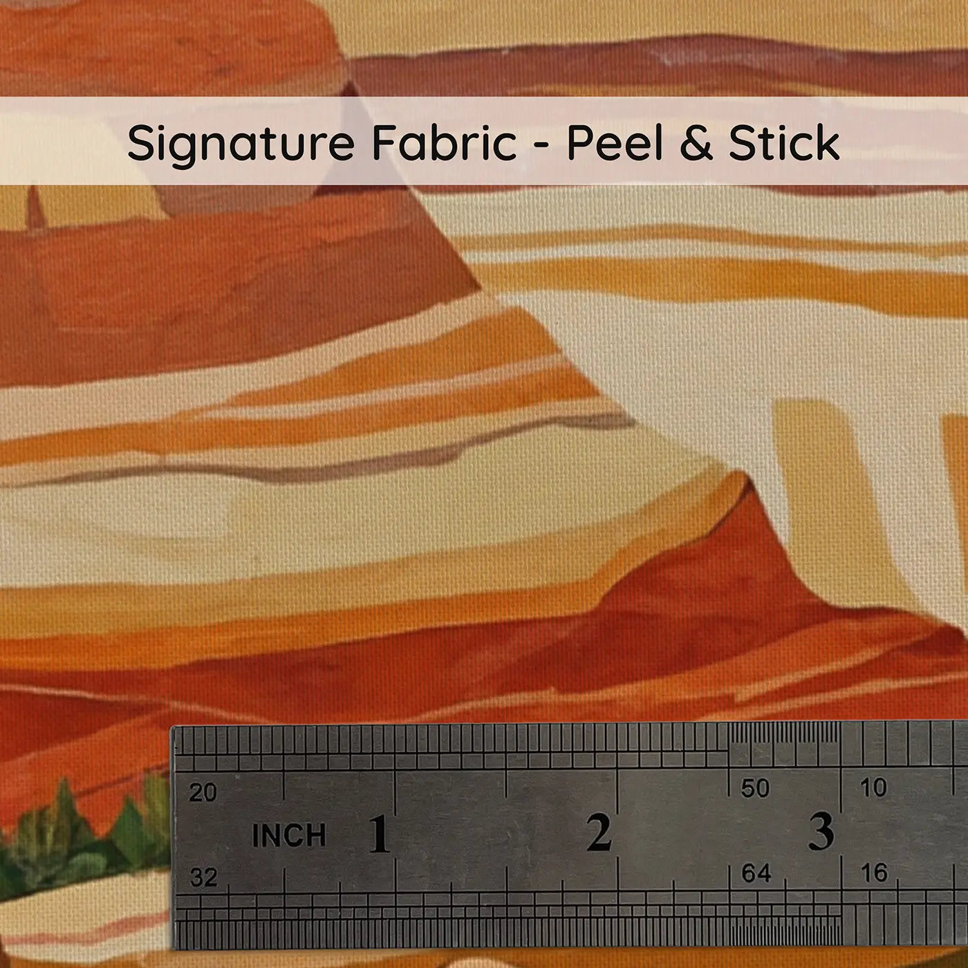 Fabric texture close-up of Desert Canyon River Rafting Wallpaper Mural by Whimsy Tots