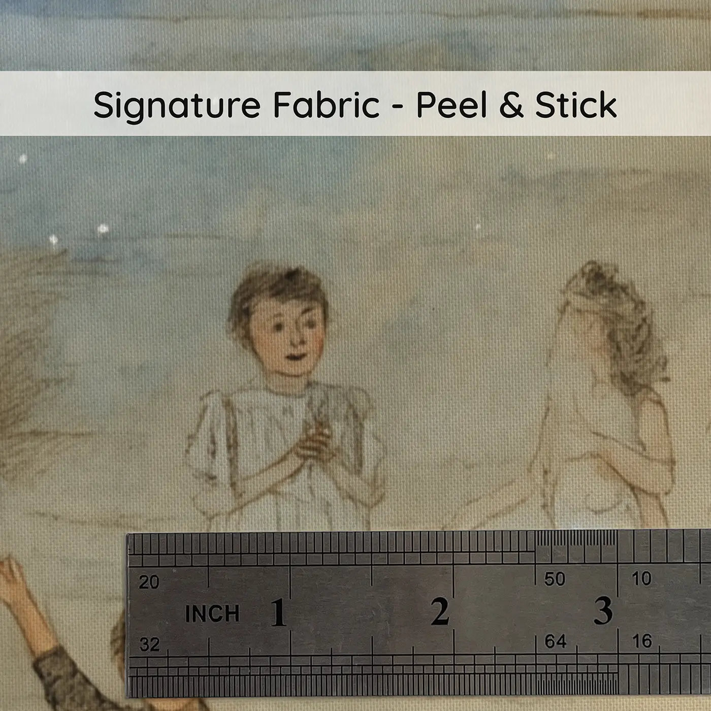 Fabric texture close-up of Constellation Figures Overlaid Real Wallpaper Mural by Whimsy Tots