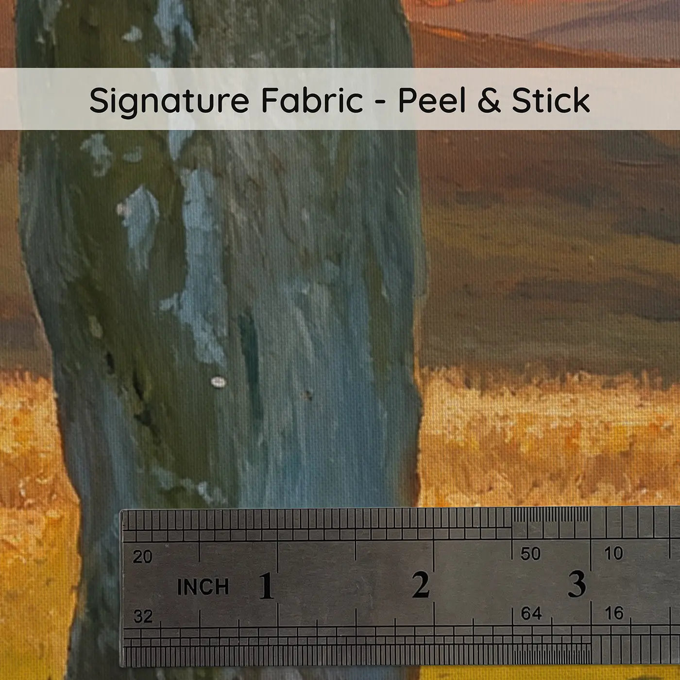 Fabric texture close-up of Solstice Standing Stone Sunset Wallpaper Mural by Whimsy Tots