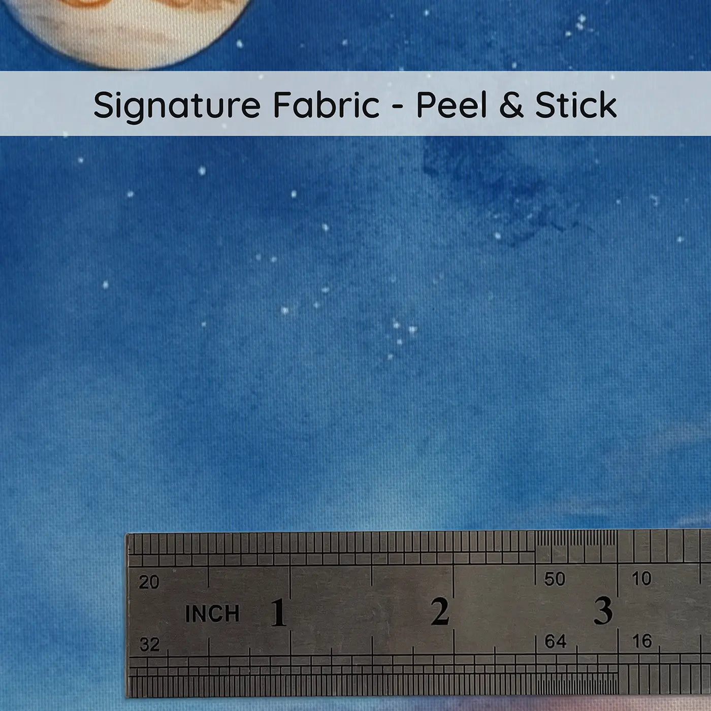 Fabric texture close-up of Dawn Planet Alignment Sky Wallpaper Mural by Whimsy Tots
