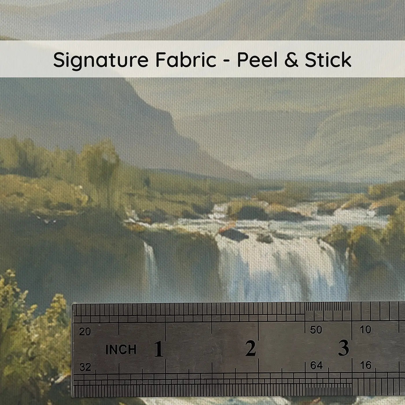 Fabric texture close-up of Spring Waterfall Full Force Wallpaper Mural by Whimsy Tots
