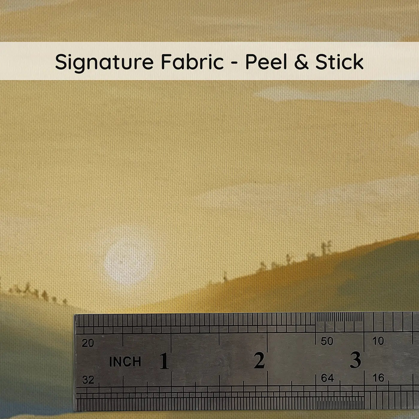 Fabric texture close-up of Spring Equinox Sun Horizon Wallpaper Mural by Whimsy Tots