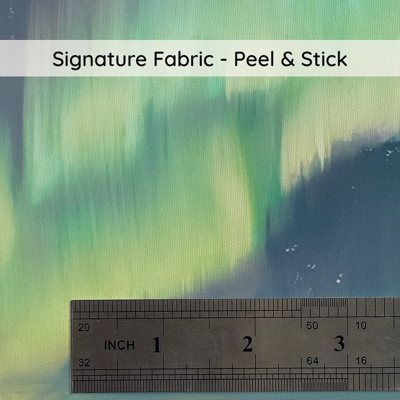 Fabric texture close-up of Northern Lights Frozen Lake Wallpaper Mural by Whimsy Tots