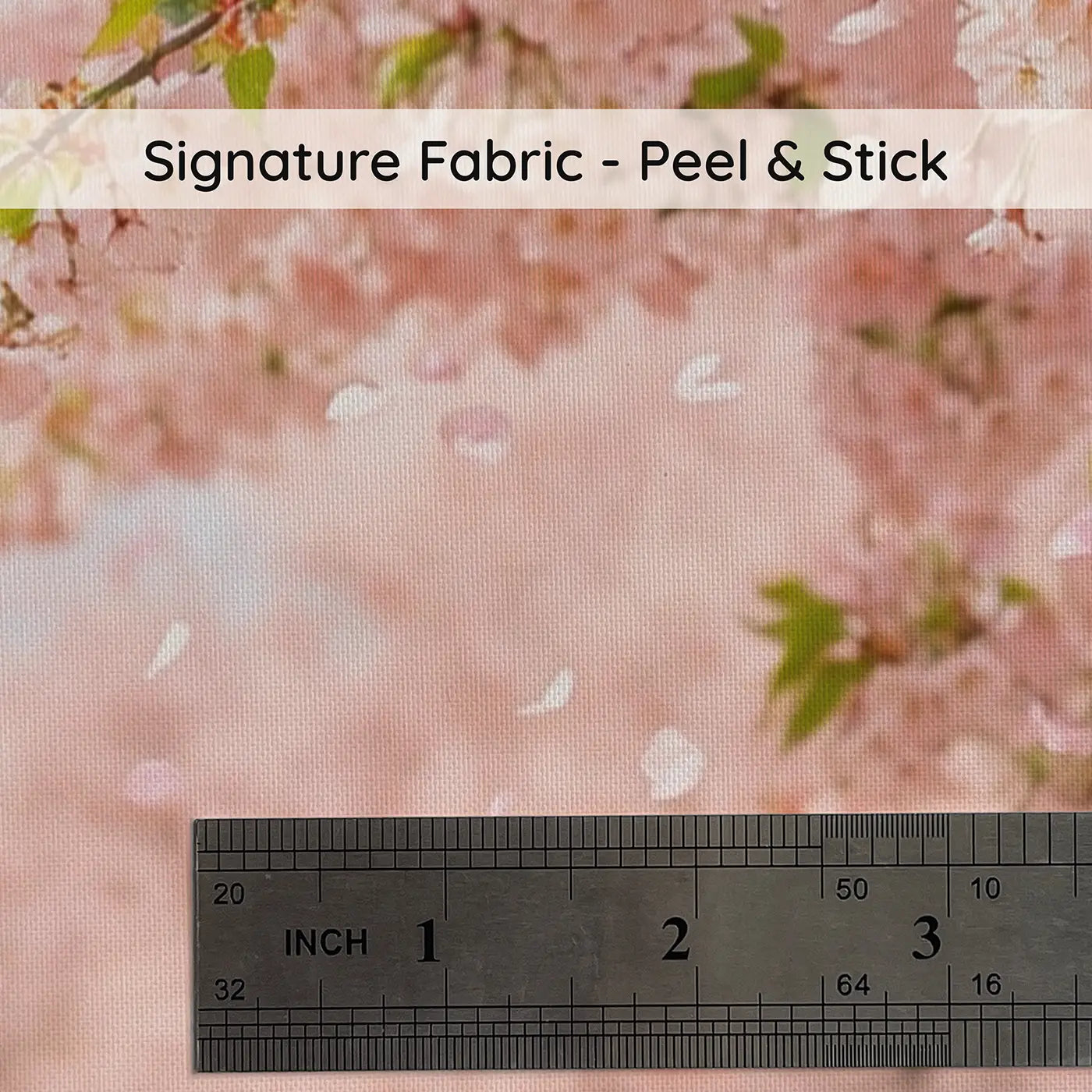 Fabric texture close-up of Cherry Blossom Spring Renewal Wallpaper Mural by Whimsy Tots