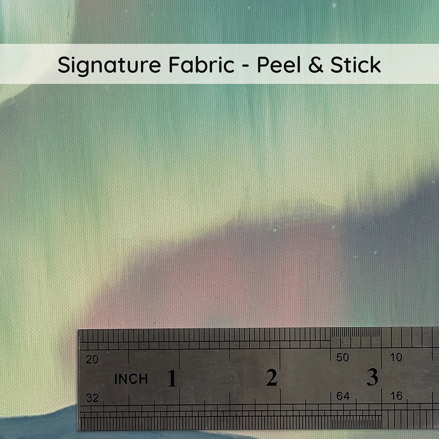 Fabric texture close-up of Northern Lights Winter Wallpaper Mural by Whimsy Tots