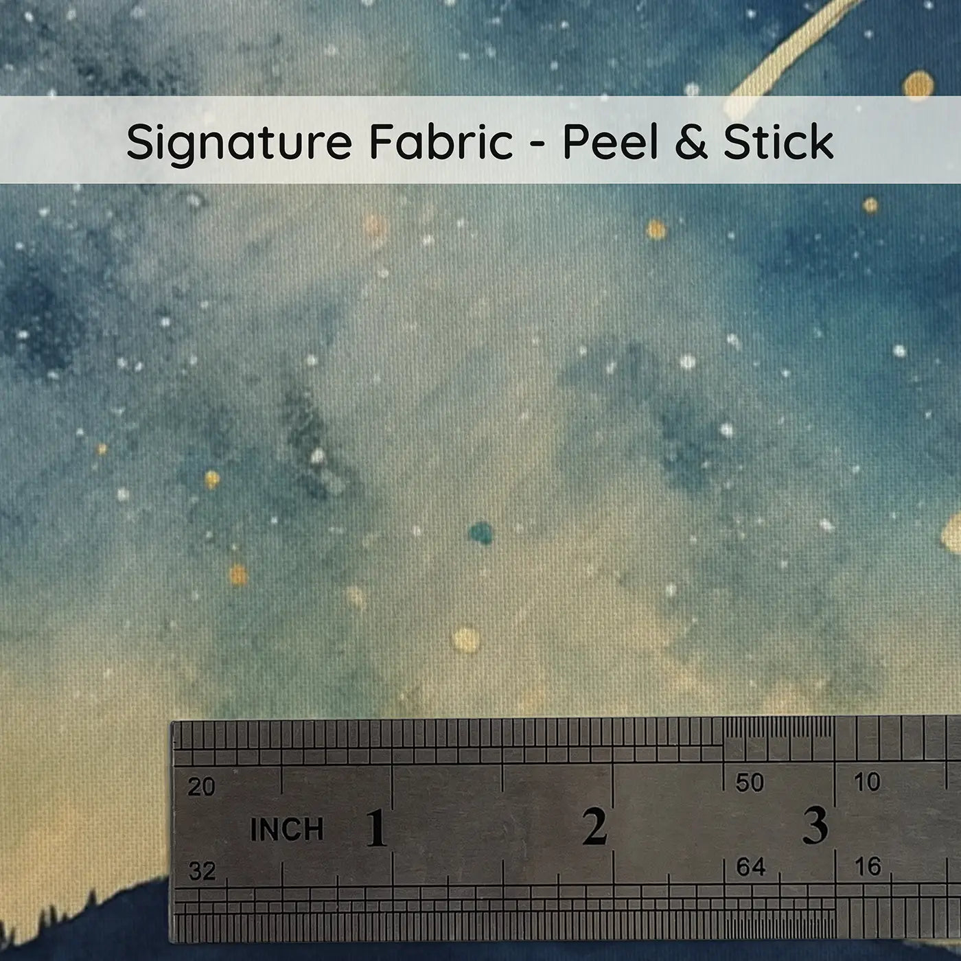 Fabric texture close-up of Meteor Shower Camping Family Wallpaper Mural by Whimsy Tots