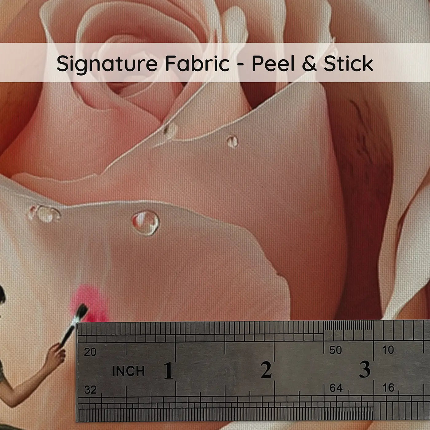 Fabric texture close-up of Fairy Petal Painter Wallpaper Mural by Whimsy Tots
