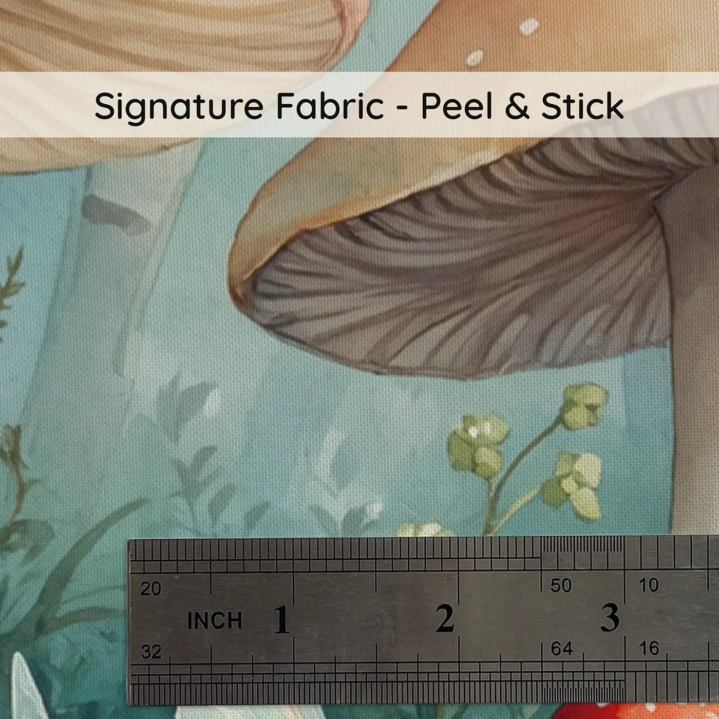 Fabric texture close-up of Fairy Woodland Adoption Day Wallpaper Mural by Whimsy Tots