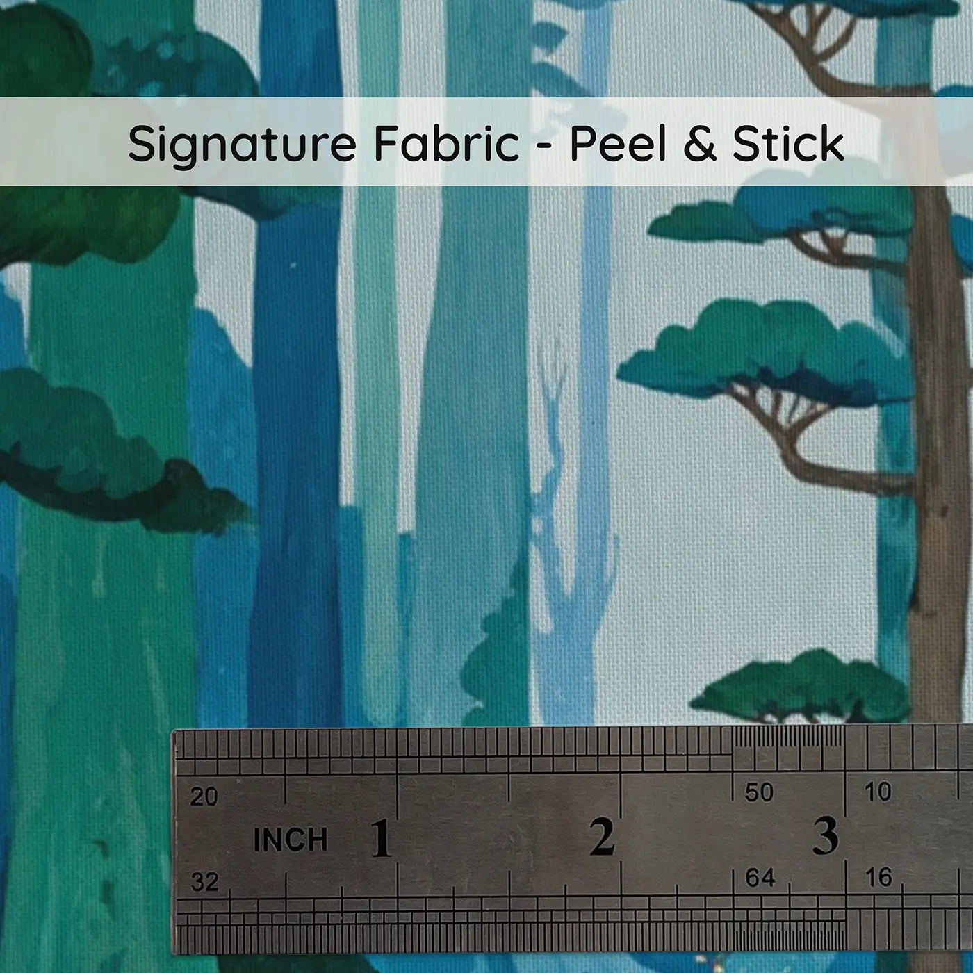 Fabric texture close-up of Enchanted Creature Forest Wallpaper Mural by Whimsy Tots
