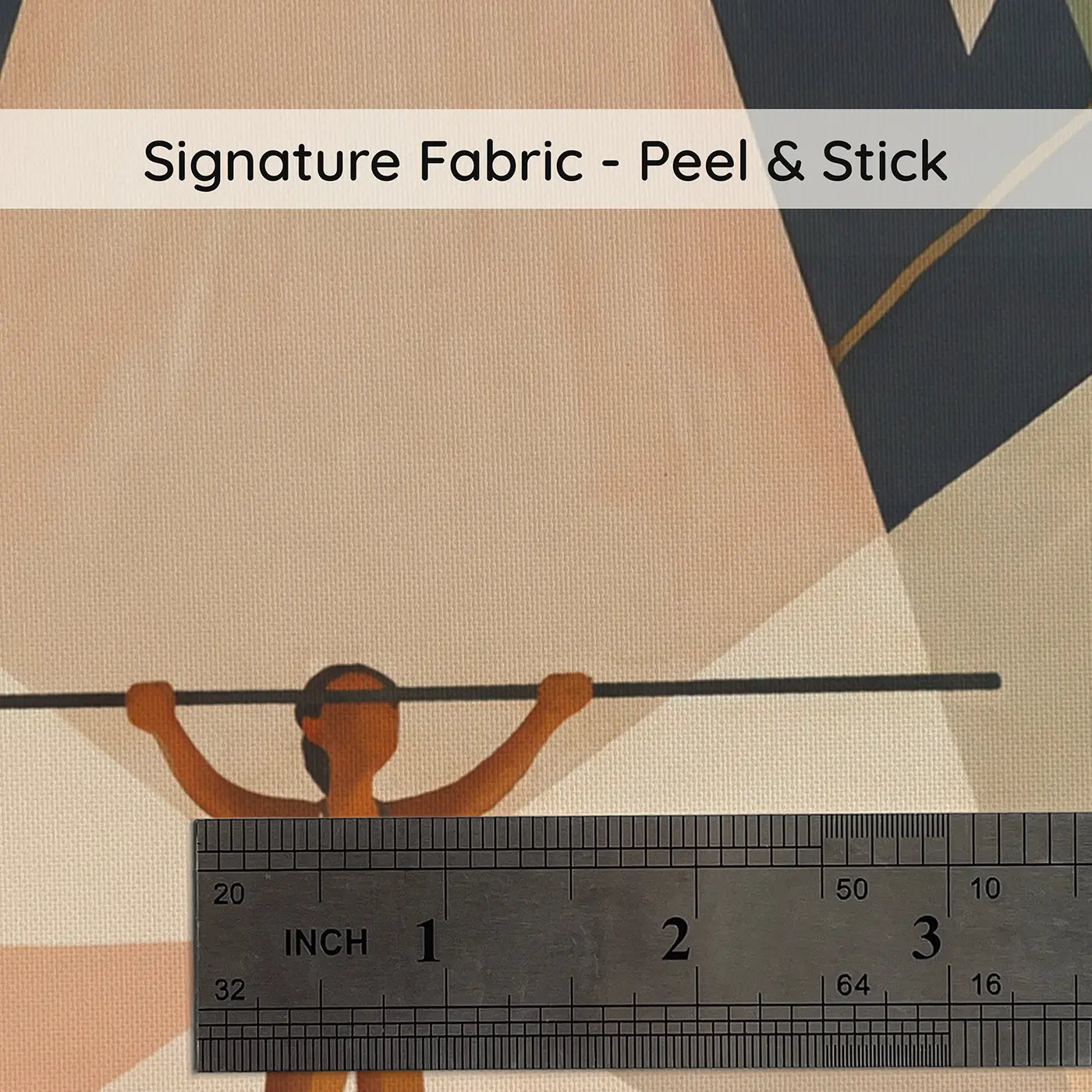 Fabric texture close-up of Circus Tightrope Walker Wallpaper Mural by Whimsy Tots