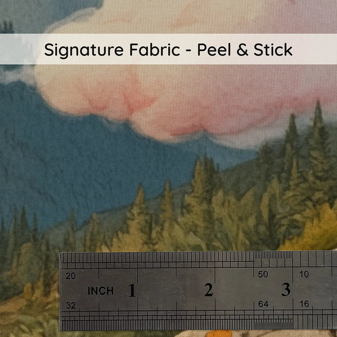 Fabric texture close-up of Cotton Candy Cloud Bigger Wallpaper Mural by Whimsy Tots