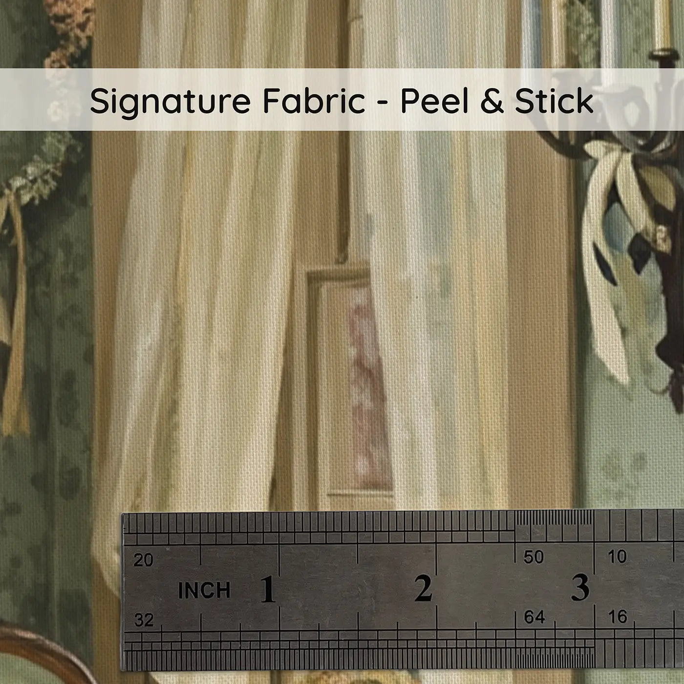 Fabric texture close-up of Victorian Parlor Lace Wallpaper Mural by Whimsy Tots