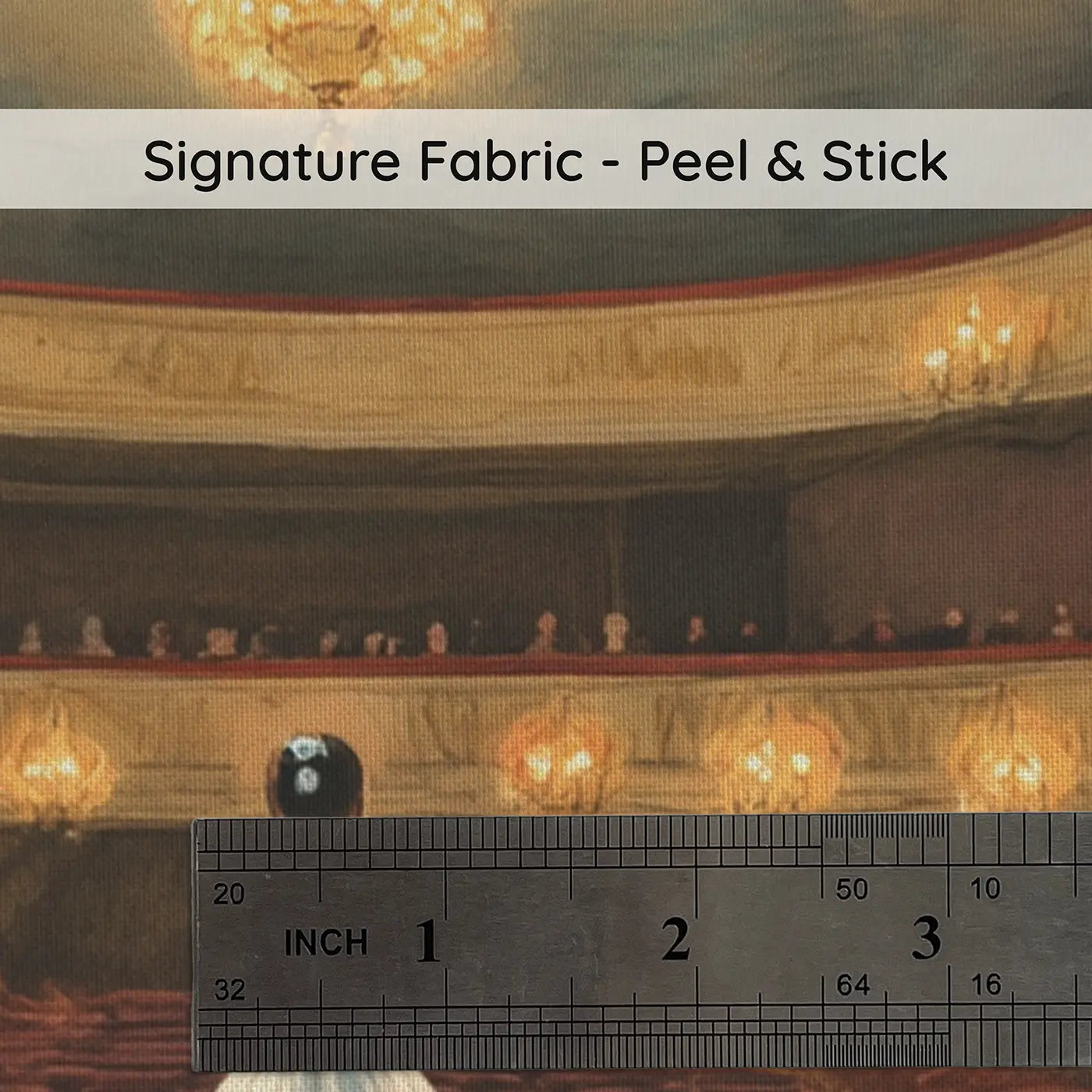 Fabric texture close-up of Ballet Stage View Theater Wallpaper Mural by Whimsy Tots