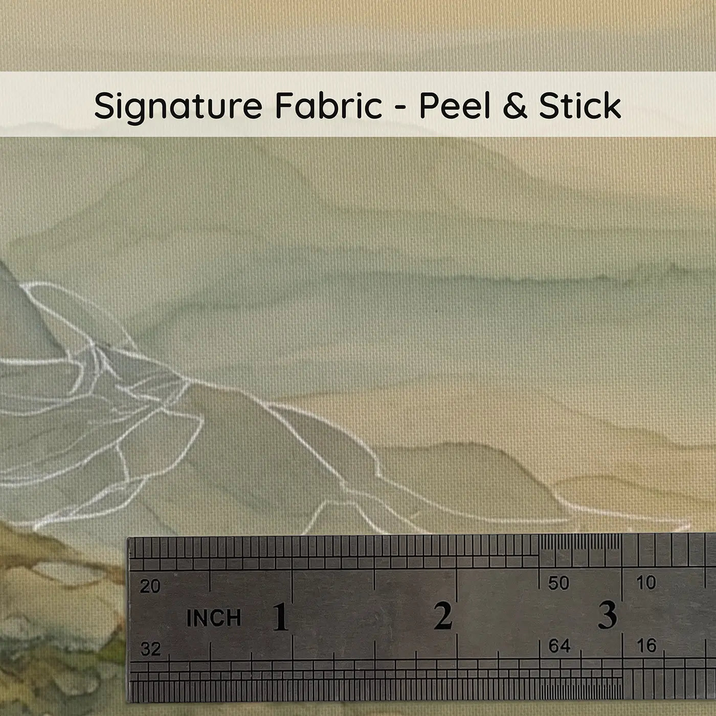 Fabric texture close-up of Pastel Abstract White Line Wallpaper Mural by Whimsy Tots