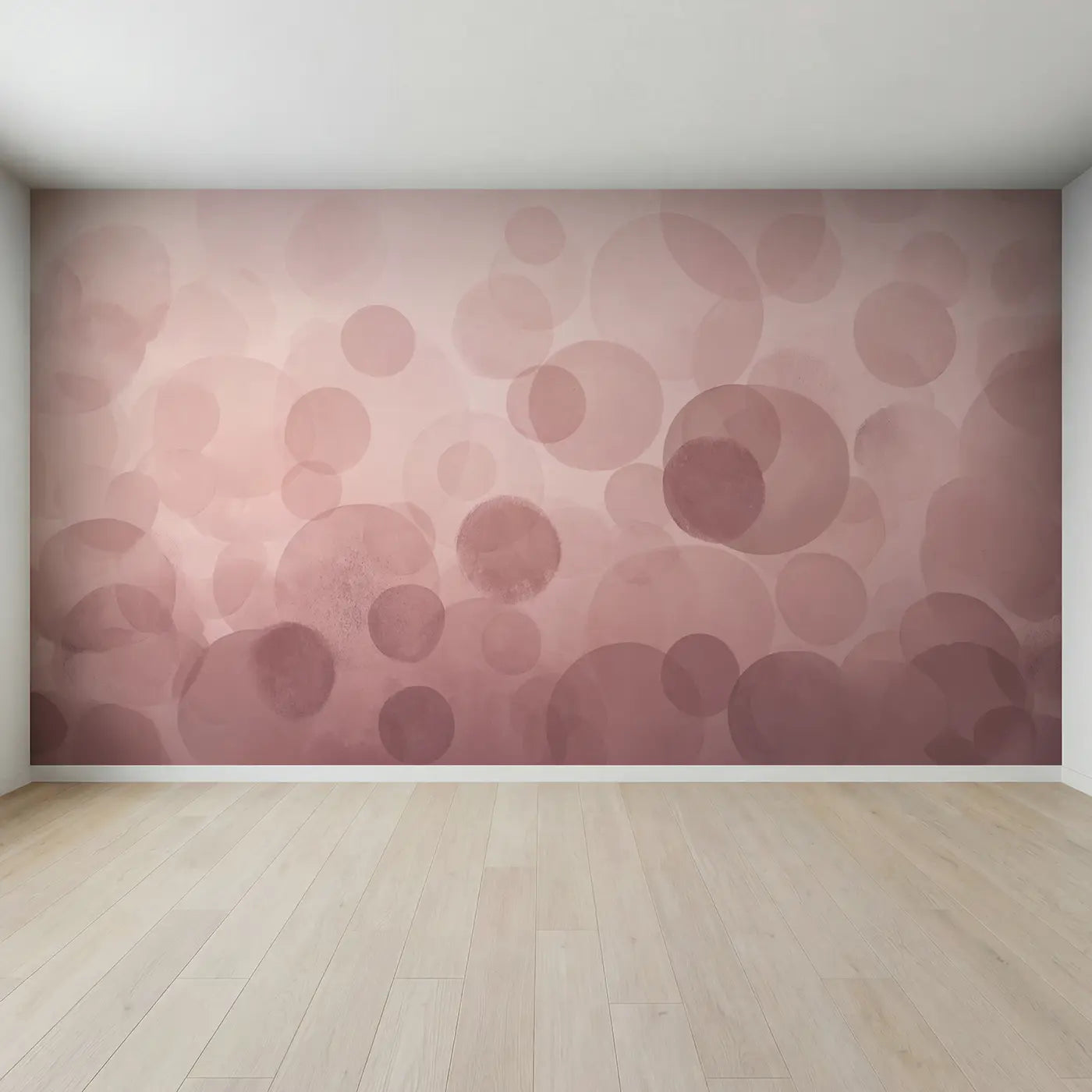 Full view of Soft Circle Bokeh Wallpaper Mural by Whimsy Tots