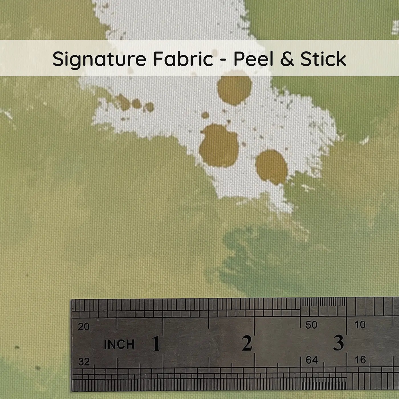 Fabric texture close-up of Green Splash White Space Abstract Wallpaper Mural by Whimsy Tots